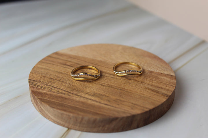 Jean Rhinestone Gold Ring